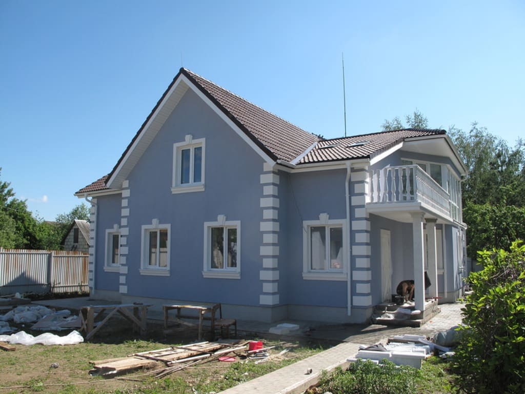 штукатурка фасада дома Красноярск фото